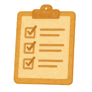 チェックリストのイラスト