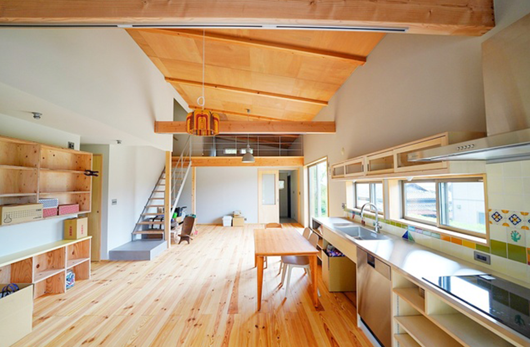 木目が美しい室内のリフォーム工事